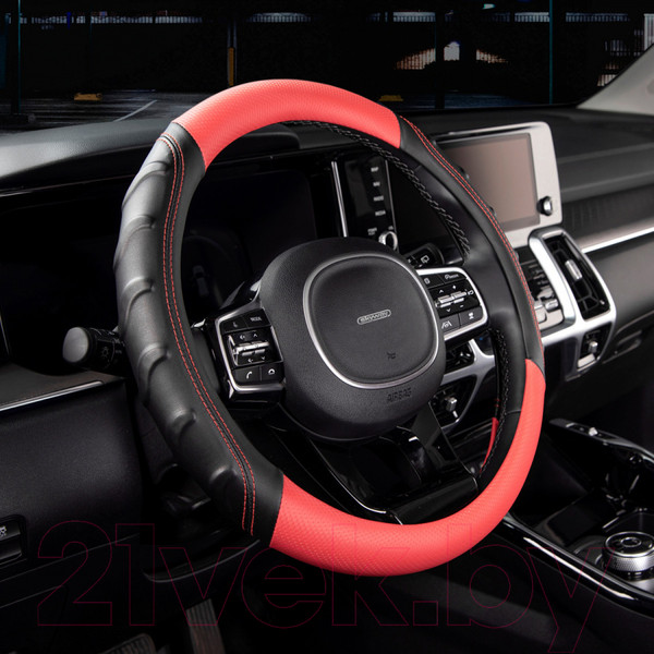 Изображение товара Оплетка на руль Skyway Carbon 2 M / S01102424 (черный/красный)