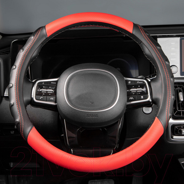 Изображение товара Оплетка на руль Skyway Carbon 2 M / S01102424 (черный/красный)