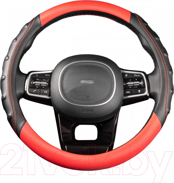 Изображение товара Оплетка на руль Skyway Carbon 2 M / S01102424 (черный/красный)