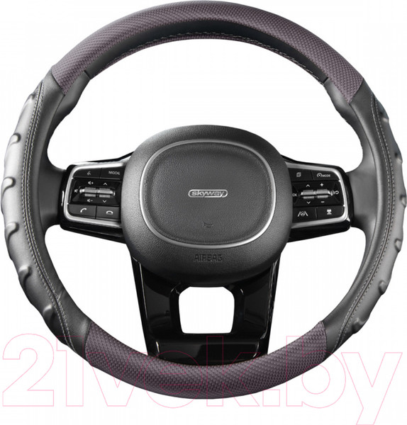 Изображение товара Оплетка на руль Skyway Carbon 2 M / S01102428 (черный/серый)