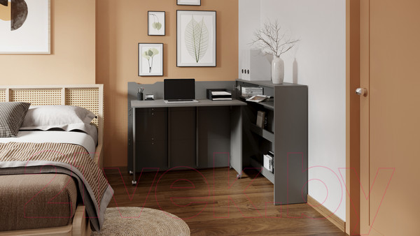 Изображение товара Письменный стол Mio Tesoro Luis (серый графит)