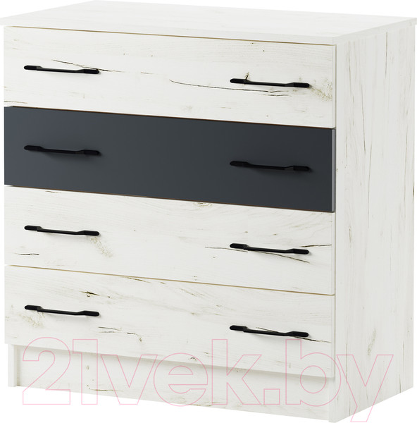 Изображение товара Комод Памир Беатрис К800 (крафт белый/антрацит)