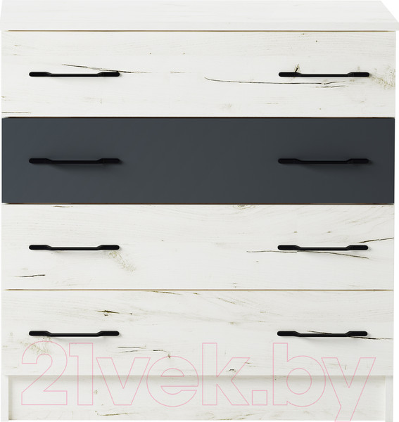 Изображение товара Комод Памир Беатрис К800 (крафт белый/антрацит)