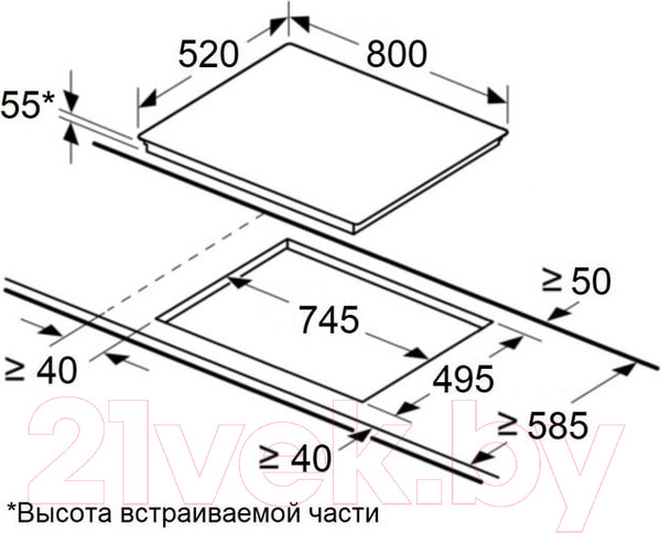 Изображение товара Индукционная варочная панель Maunfeld CVI804SFBK LUX
