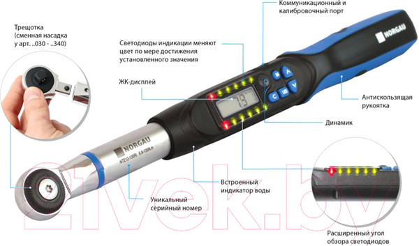 Изображение товара Гаечный ключ Norgau Электронный NTE13-200RI / 051130200