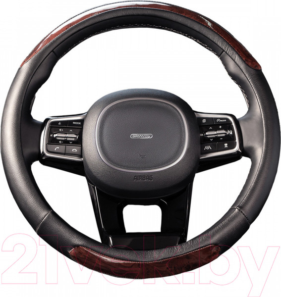 Изображение товара Оплетка на руль Skyway Eco Wood 6 M / S01102170 (черный)