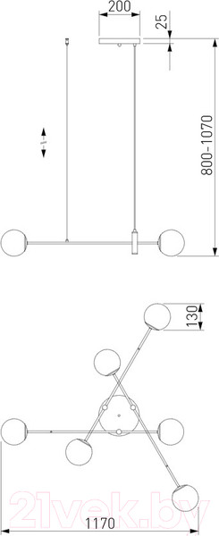 Изображение товара Люстра Евросвет 70146/6 (латунь)
