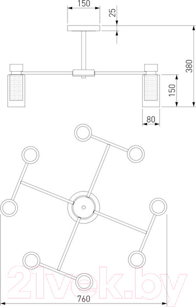 Изображение товара Люстра Евросвет 70115/8 (белый)