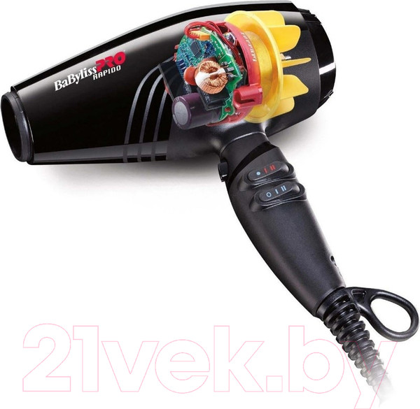Изображение товара Профессиональный фен BaByliss Pro Rapido Ferrari / BAB7000IE (черный)