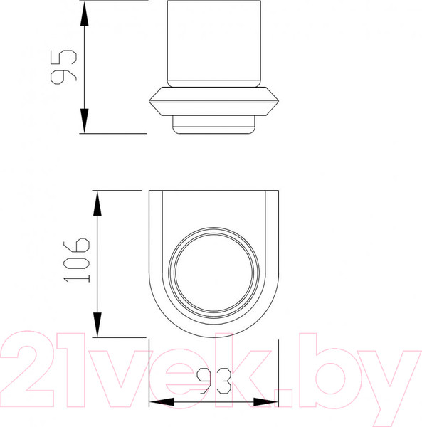 Изображение товара Стакан для зубной щетки и пасты Abber Nord AA1556 (хром)