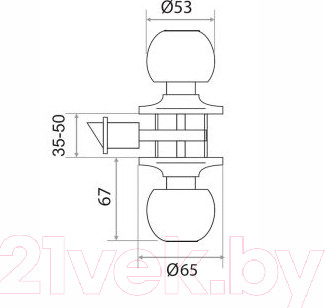 Изображение товара Ручка дверная Vrata ЗШ-05 (бронза)