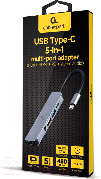 Изображение товара Док-станция для ноутбука Gembird A-CM-COMBO5-02