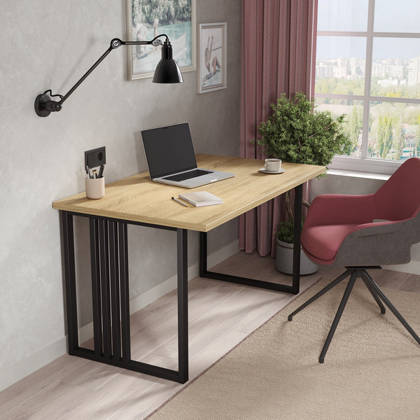 Изображение товара Письменный стол Mio Tesoro Франко 120x66 (дуб сонома/черный)