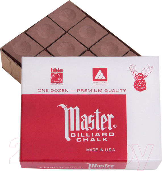 Изображение товара Мел для бильярда Tweeten Master А12 (12шт, коричневый)