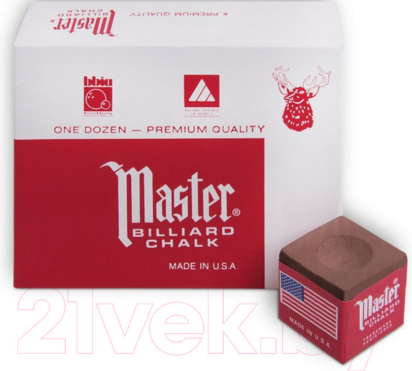 Изображение товара Мел для бильярда Tweeten Master А12 (12шт, коричневый)