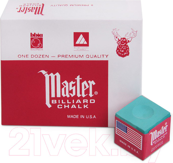 Изображение товара Мел для бильярда Tweeten Master А12 (12шт, зеленый)