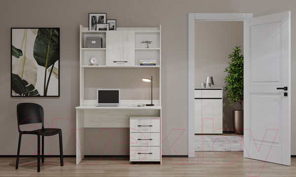 Изображение товара Письменный стол Памир ПКС-9 (крафт белый)