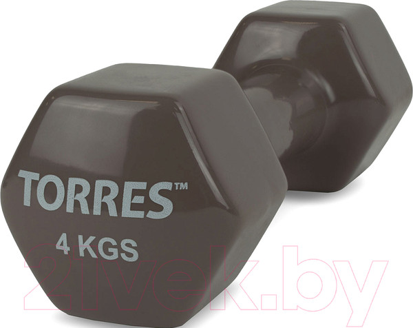 Изображение товара Гантель Torres PL522206 (4кг, темно-серый)