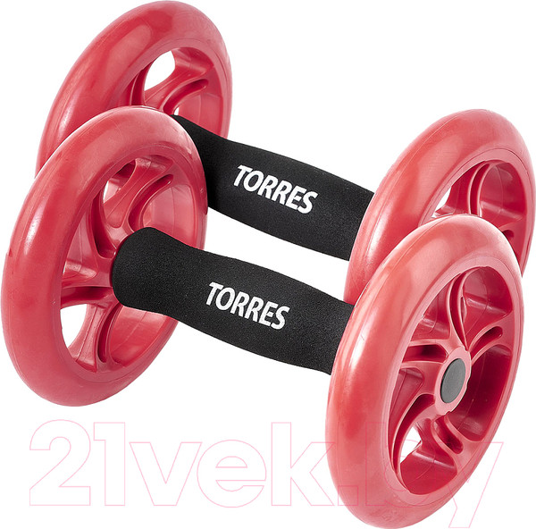 Изображение товара Набор роликов для пресса Torres PL52215 (красный/черный)