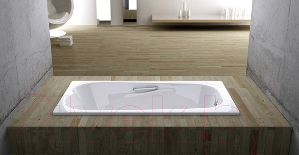 Изображение товара Ванна стальная Smavit Etruria Titanium 170x75 (с ручками, с шумоизоляцией)