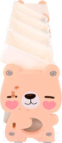 Изображение товара Стеллаж Pituso Медвежонок с ящиками / L-XXSNJ13 (розовый/персик)