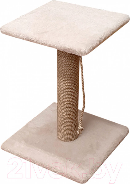 Изображение товара Лежанка-когтеточка Bast С полкой 50 (джут, бежевый)