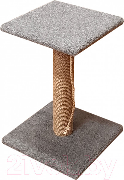 Изображение товара Лежанка-когтеточка Bast С полкой 50 (джут, серый)