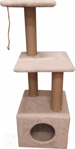 Изображение товара Комплекс для кошек Bast КОТтедж (джут, бежевый)