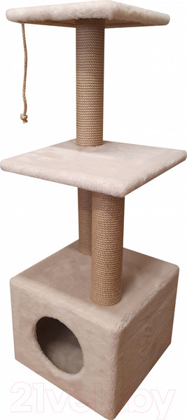 Изображение товара Комплекс для кошек Bast КОТтедж (джут, бежевый)