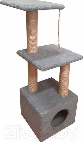 Изображение товара Комплекс для кошек Bast КОТтедж (джут, серый)