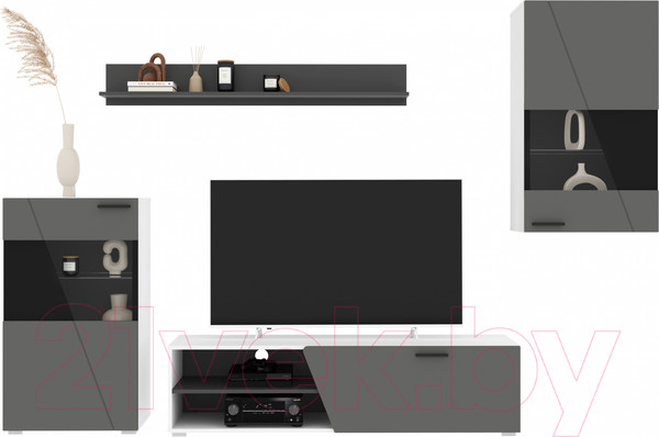 Изображение товара Горка для гостиной Interline Neo-6 без подсветки (белый/серый)