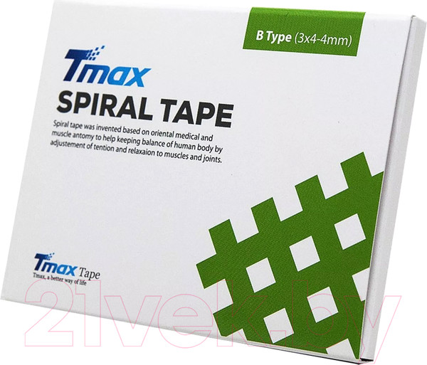 Изображение товара Кросс тейп Tmax Spiral Tape Type B / 423723 (20 листов, телесный)