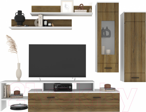 Изображение товара Горка Интерлиния Neo-7 без подсветки (белый/дуб вотан)