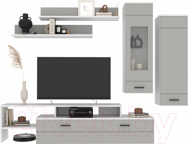 Изображение товара Горка Интерлиния Neo-7 без подсветки (белый платинум/грей)