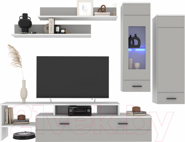 Изображение товара Горка Интерлиния Neo-7 с подсветкой (белый платинум/грей)