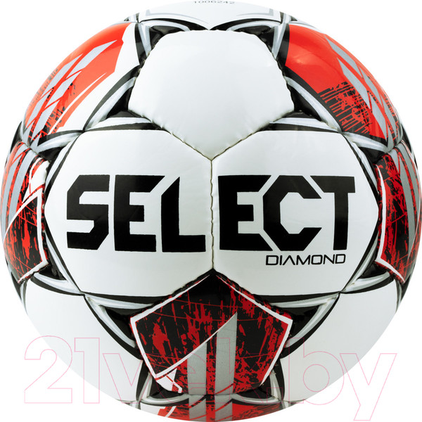 Изображение товара Футбольный мяч Select Diamond V23 / 0855360003 (размер 5, белый/черный/красный)