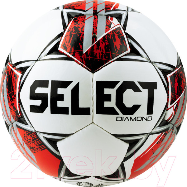 Изображение товара Футбольный мяч Select Diamond V23 / 0855360003 (размер 5, белый/черный/красный)