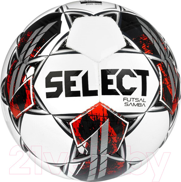 Изображение товара Мяч для футзала Select Futsal Samba v22 / 1063460009 (размер 4, белый/красный/черный)