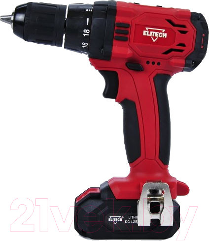 Изображение товара Аккумуляторная дрель-шуруповерт Elitech ДА 12СЛ2 (Е2201.004.01)