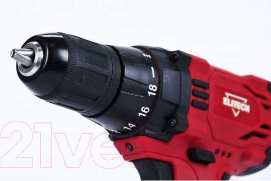 Изображение товара Аккумуляторная дрель-шуруповерт Elitech ДА 12СЛ2 (Е2201.004.01)