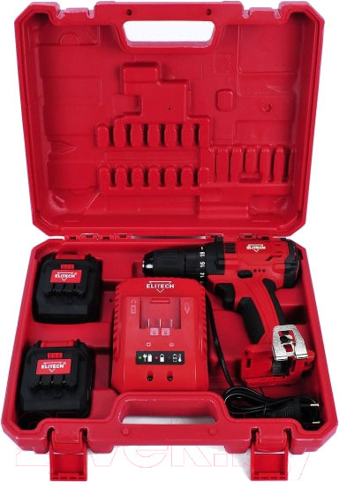 Изображение товара Аккумуляторная дрель-шуруповерт Elitech ДА 12СЛ2 (Е2201.004.01)