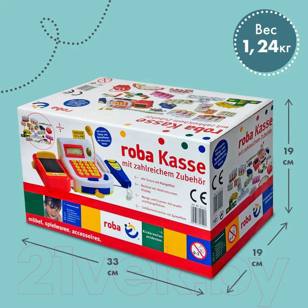 Изображение товара Касса игрушечная Roba Набор продуктов с кассой / 9714