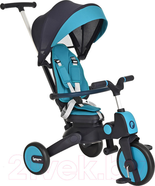 Изображение товара Трехколесный велосипед с ручкой Pituso Leve Lux / S03-2-Ice (синий)