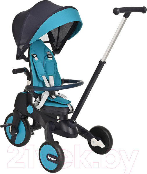 Изображение товара Трехколесный велосипед с ручкой Pituso Leve Lux / S03-2-Ice (синий)