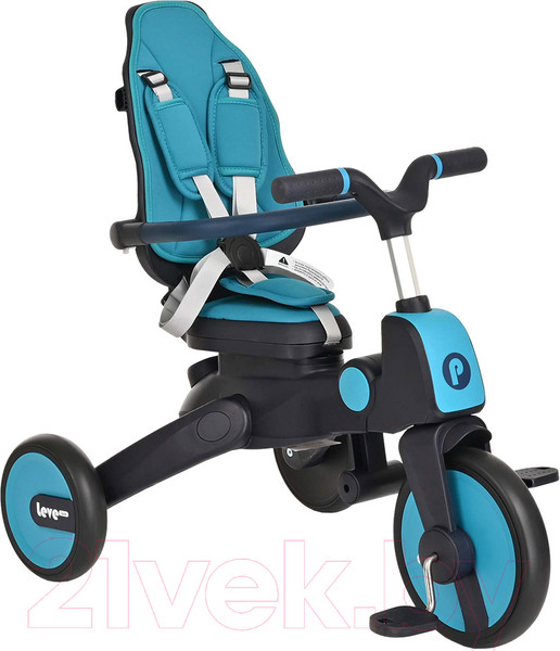 Изображение товара Трехколесный велосипед с ручкой Pituso Leve Lux / S03-2-Ice (синий)