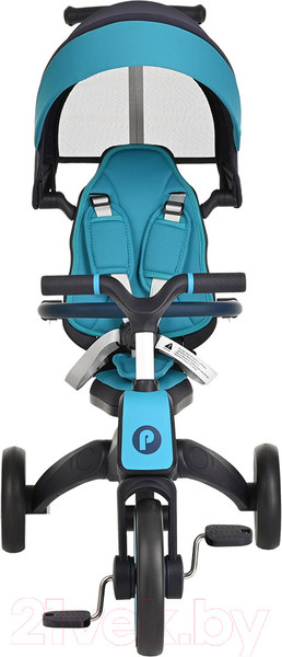 Изображение товара Трехколесный велосипед с ручкой Pituso Leve Lux / S03-2-Ice (синий)