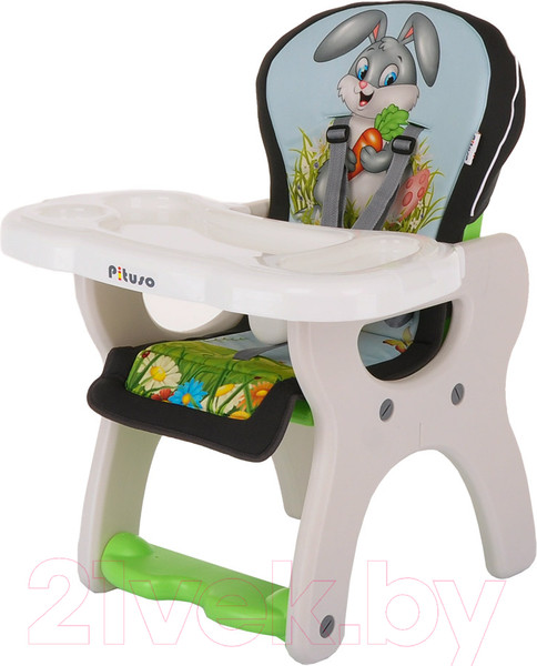 Изображение товара Стульчик для кормления Pituso Carlo Зайчик / HB-GY-04 (зеленый)