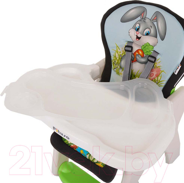 Изображение товара Стульчик для кормления Pituso Carlo Зайчик / HB-GY-04 (зеленый)