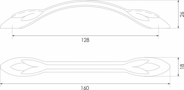 Изображение товара Ручка для мебели Boyard Vita RS507AP.1/128