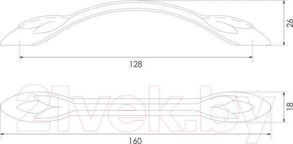 Изображение товара Ручка для мебели Boyard Vita RS507RCHMP.1/128